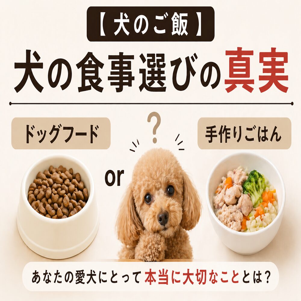 【 犬のご飯 】犬の食事選びの真実｜ドッグフードか手作り